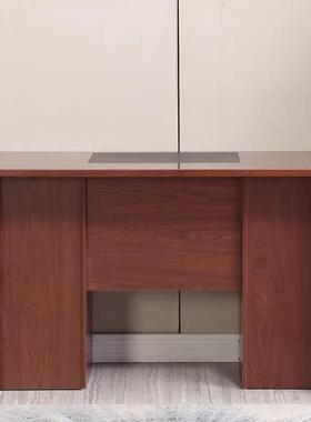 木油漆办公桌会老议室内板职桌办公实Ql/10008室简约办公员经理电