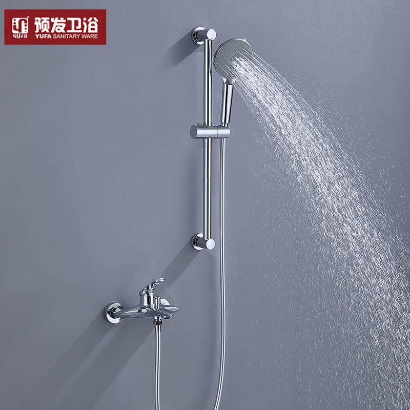 新款直销开平预发卫浴酒店工程全铜冷热水龙头浴室浴缸二出水花洒