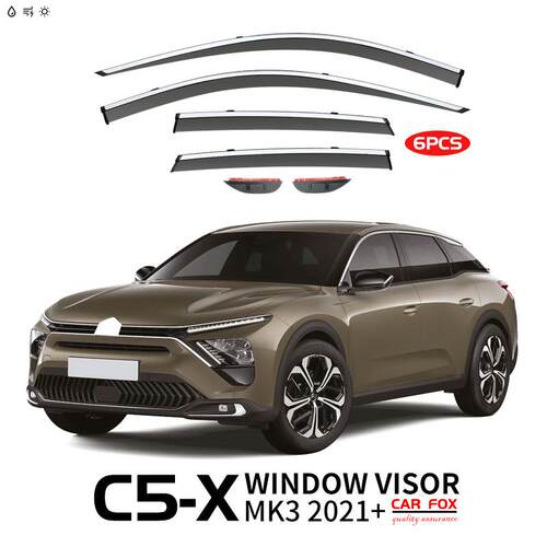 适用雪铁龙C5X车窗晴雨挡侧窗导流板CITROENC5XWindowvisor