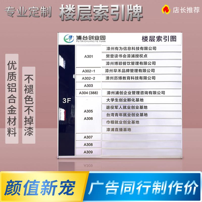 楼层索引牌可更换公司单位大厦办公室指示指引牌指向牌铝合金定做