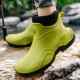 男款 厚底加绒胶鞋 时尚 男士 短筒雨靴轻便防滑外送钓鱼水鞋 防水雨鞋