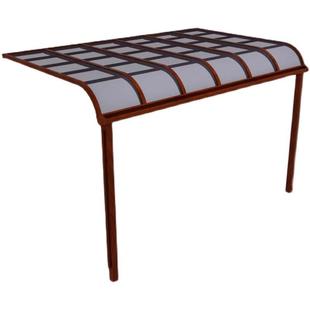 户外遮阳棚铝合金雨棚别墅阳台棚庭院PC耐力板防晒透明雨棚露台棚