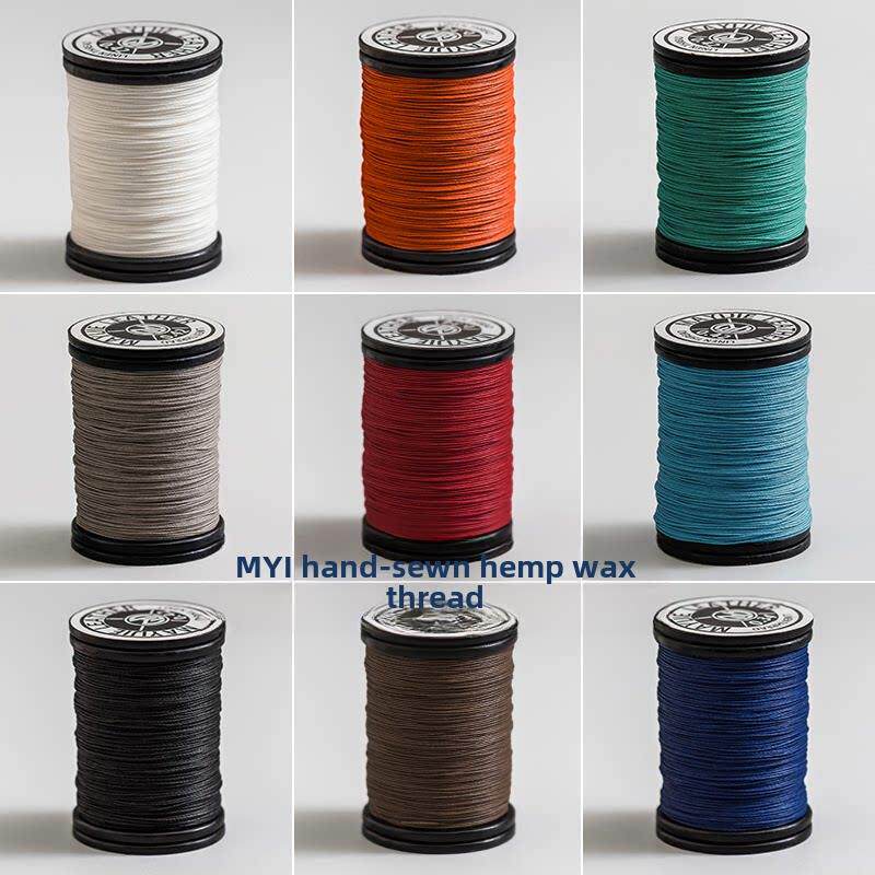 MYJ手缝麻线麻蜡线手工皮革皮具圆蜡线皮包腊线0.34 0.42 0.50mm