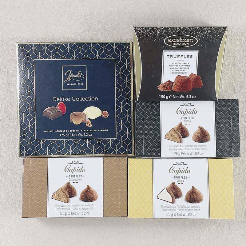 Cupido比利时松露巧克力黑可可脂夹心190g进口零食网红礼物盒糖果