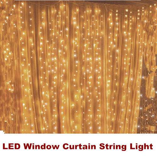 LED Curtain String Lights Fairy Hanging Twinkle Decration