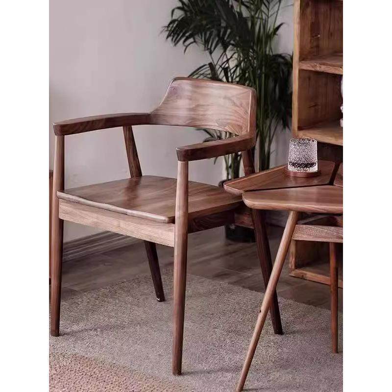 2025新款北欧实木广岛椅餐椅家用简约靠背椅子扶手椅书桌椅餐桌椅,住宅家具,餐椅,淘宝优惠券,粉丝福利购,淘宝优惠卷