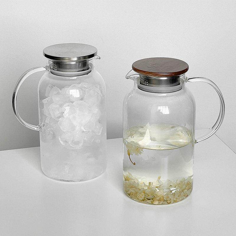冷水壶大容量高硼硅玻璃壶凉水壶家用客厅耐高温泡茶壶果茶壶扎壶