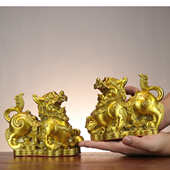 摆件如意 铜工艺品杨貔貅铜貔貅金钱记