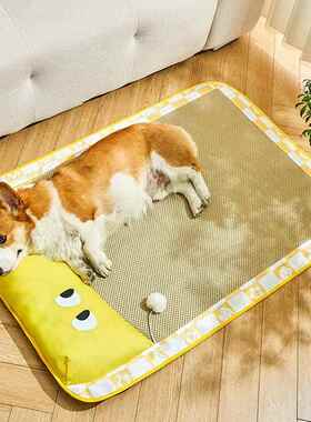 宠物夏季凉席子狗窝睡觉垫用降温垫垫地狗狗凉a2004垫猫窝宠睡物