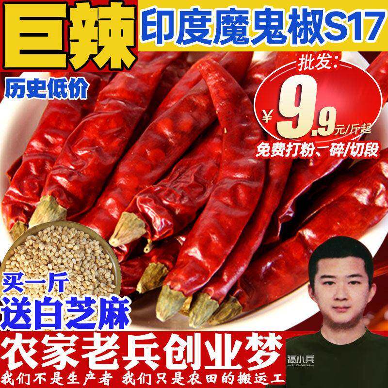 鬼椒面印度魔鬼辣椒500g香辣特辣超辣王农家干辣椒商用可磨粉