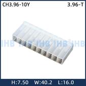 CH3.96 10Y条形接插件透明胶壳高弯直针端子针座连接器零件