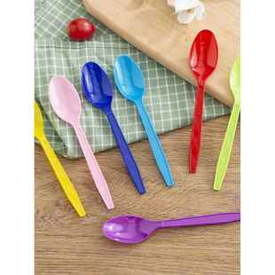 20 Party Party Party糕点一次性叉子和勺子外卖餐具多色