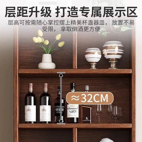 实木型书架落地物架多层YOJ转角家用书置柜客厅柜子物柜小收纳窄