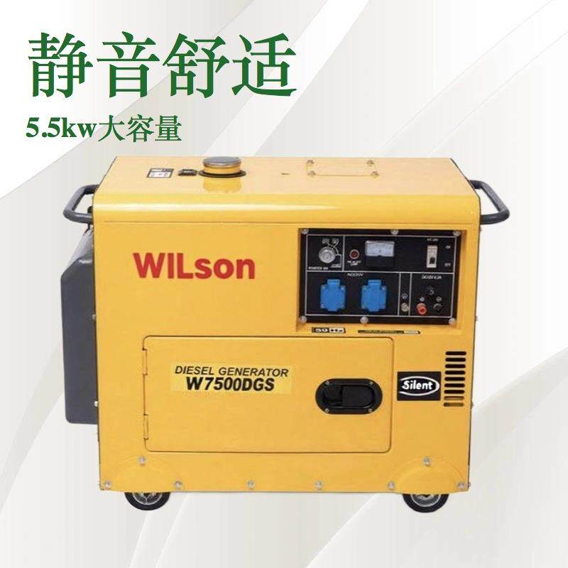 5.5kw柴油静音发电机W7500S江苏发电机出口发电机