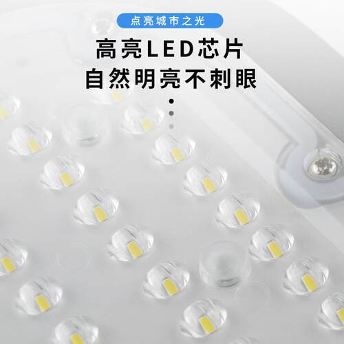 跨境市电透镜led路灯头 庭院户外花园防水道路建设50w一体道路灯