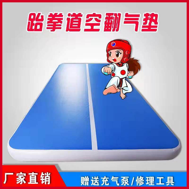 充气跆拳道拉丝加厚空翻气垫道馆练功武术特技训练专用后格斗垫子