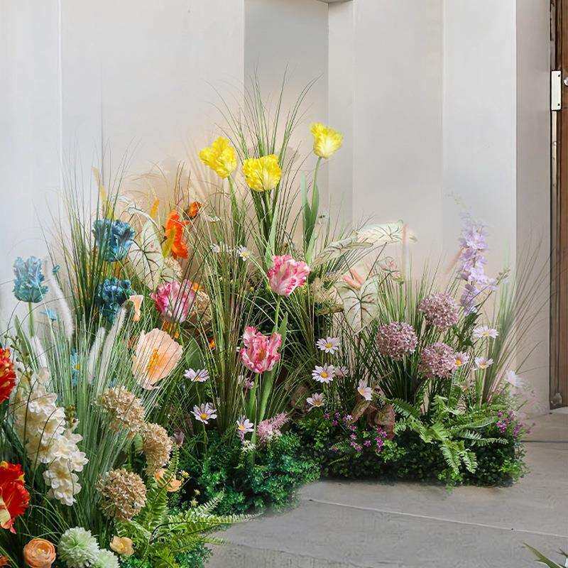 花植物造场景布置软装网红大型绿植室内景观橱窗假花装饰摆设
