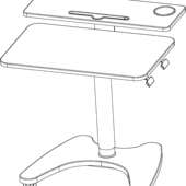 高度可调倾节面气动降可定制学习桌桌可翻转斜电脑升移动办公桌