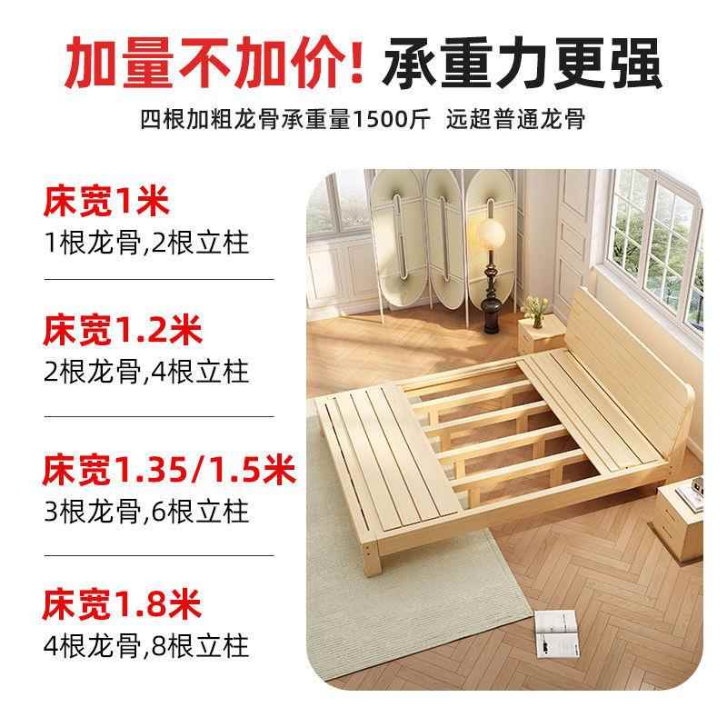 实木床现代简约8卧室1.米双人床15米床经济型OIG出租房m单.人床1
