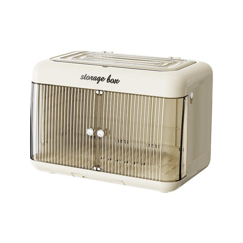 沥水碗架家用餐台碗柜折叠收纳盒多功能放碗碟置物架防尘台式橱柜