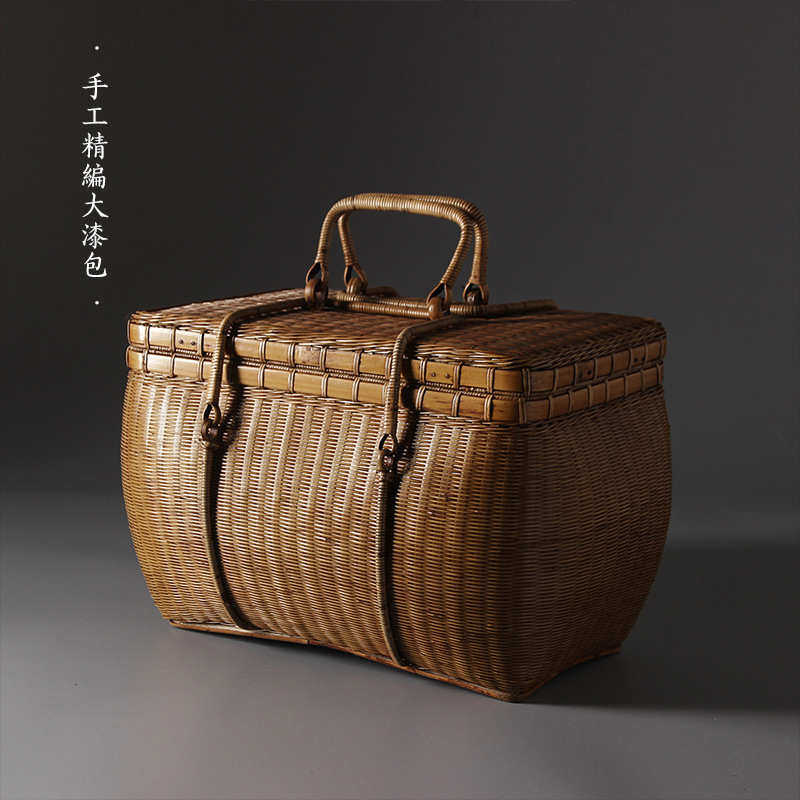 夏梦竹编茶箱 茶具收纳包手提茶笼 手工竹制茶道茶人随身包包便携,餐饮具,茶具礼盒,淘宝优惠券,粉丝福利购,淘宝优惠卷