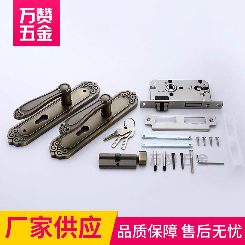 直销新款青古铜门锁 室内卧室房门锁 通用型简约卫生间实木门把手