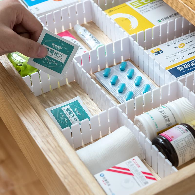 抽屉分隔板片自由组合内衣格子衣柜收纳分割神器抽屉隔断整理挡板