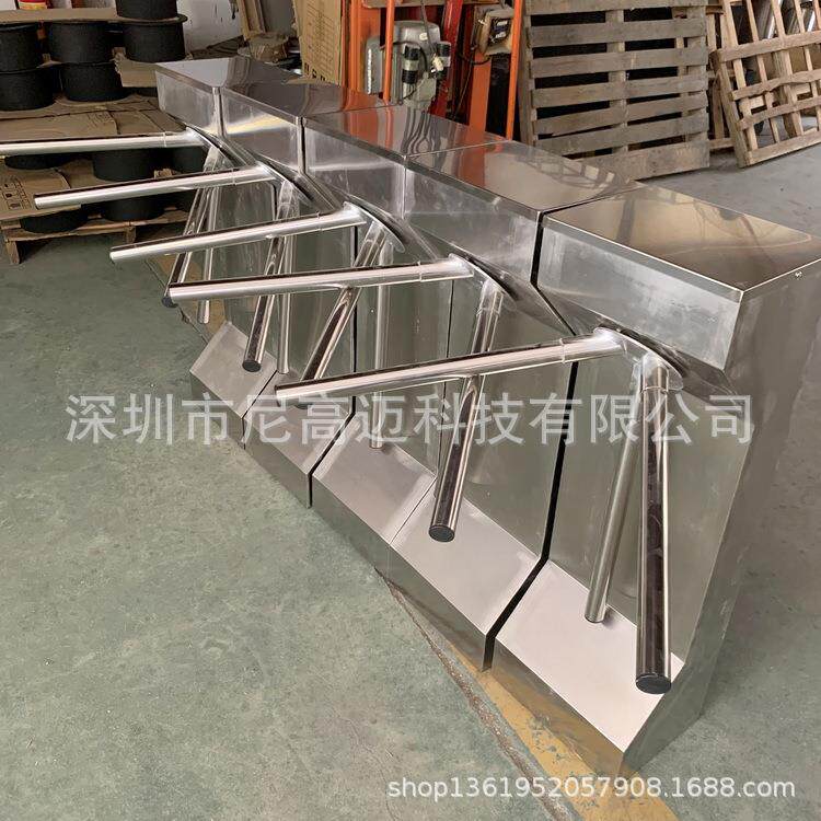 超市单向门旋转进出入器出入口门禁导向三辊闸手推单项旋转通道扎