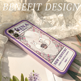 Benefit雕花园林适用苹果13promax手机壳iphone12mini套14promax紫蓝11xsmax幻境xr玉兔8plus/7p/6宫廷复古风