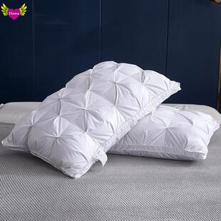 Down Goose 95% Pillows Soft Feather Pillow 白鹅绒全棉羽绒枕