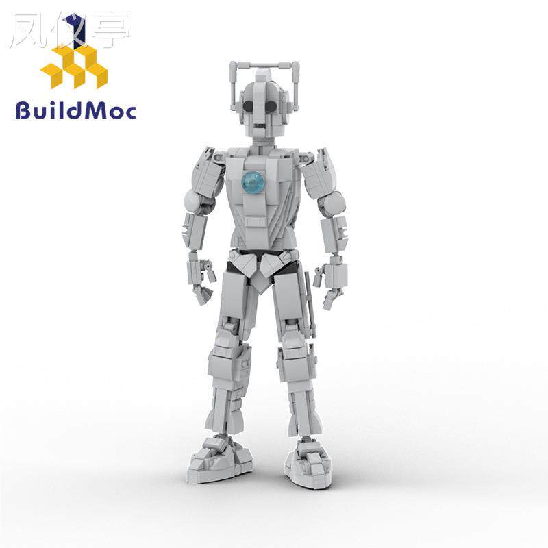 BuildMoc欧美影视系列积木神秘博士赛博朋克机器人机甲积木玩具