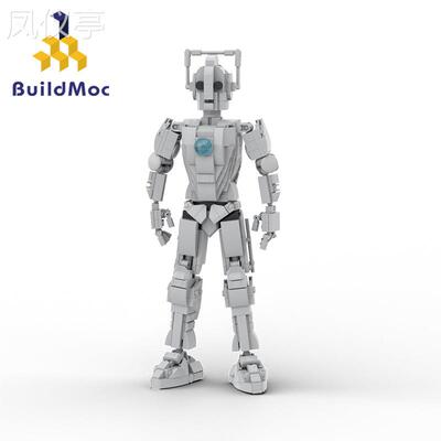 BuildMoc欧美影视系列积木神秘博士赛博朋克机器人机甲积木玩具