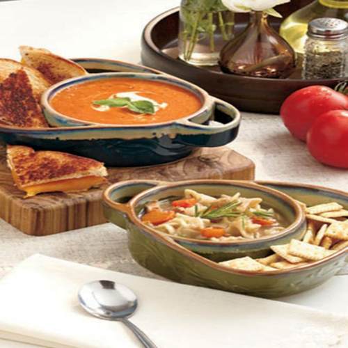 QCD复古单柄早分格陶瓷烤盘创意焗点心水沙拉盘果子个餐性餐厅餐