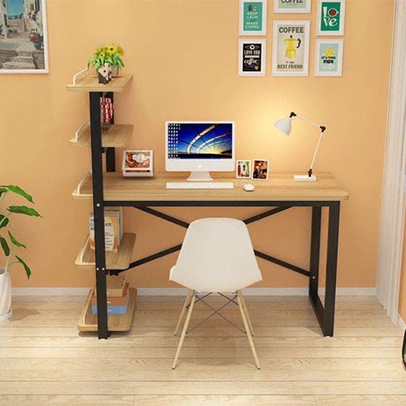 简易电脑桌桌简台式家用约小书书架组合儿学生童学习桌写YNE字台