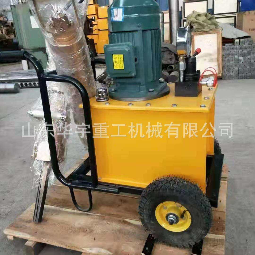 华宇供混凝土岩石静态液压分裂机电动4KW开采分裂机液压劈裂机
