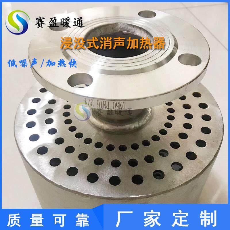 工厂现货蒸汽消音器304/316L不锈钢水池水箱水罐蒸汽消声加热器