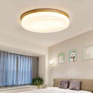 新中式 原木阳台过道灯具 客厅吸顶灯北欧实木主卧室房间LED灯日式