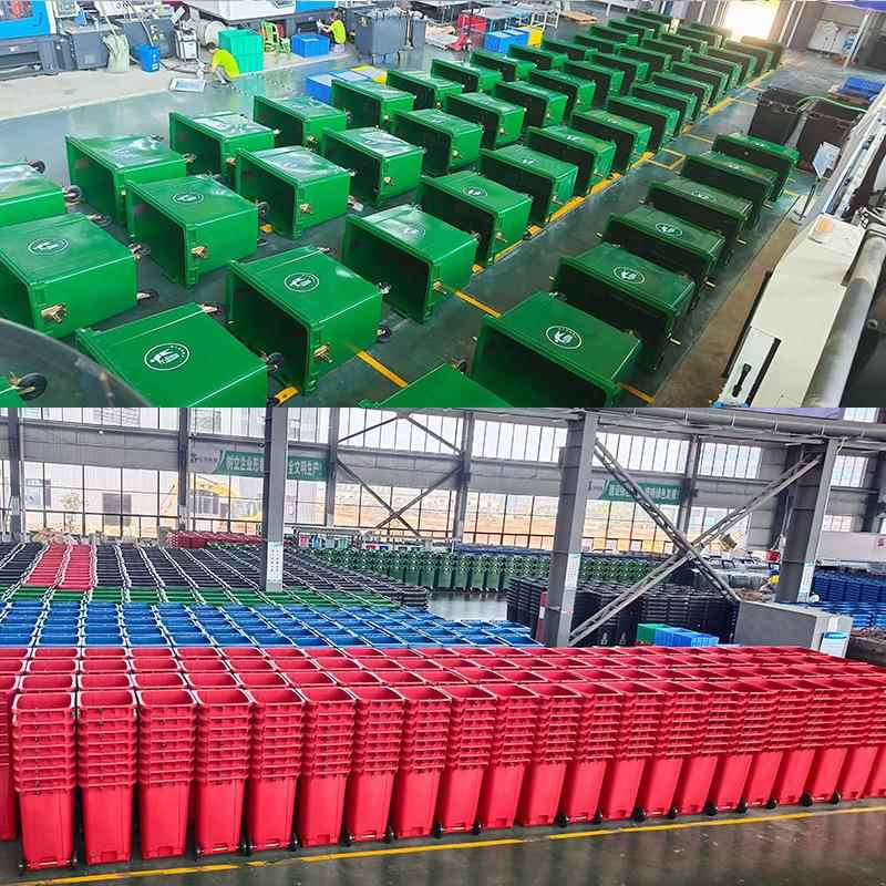 公共加厚挂车塑料箱0L50L120L100L升脚踏垃圾桶240升环卫垃圾桶