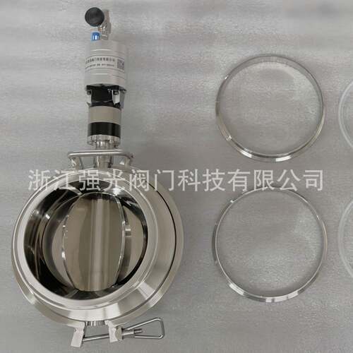 360度连续旋转卫生级食品级不锈钢快装卡盘气动星型粉体排料阀