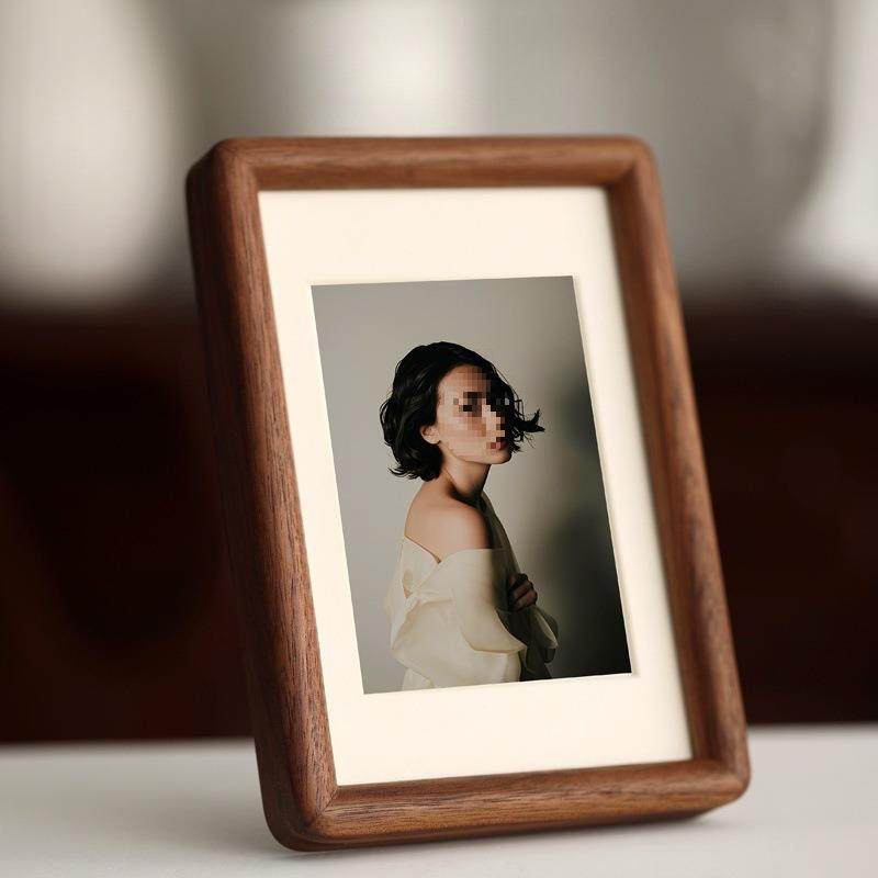 黑胡桃实木相框摆台洗照片做成打印6寸8木质7感4空框定 制