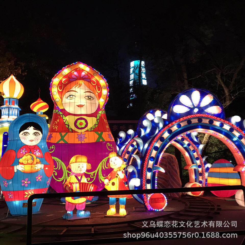 中秋花灯彩灯厂家 商业美陈自贡传统花灯制作 大明宫春节迎春灯会