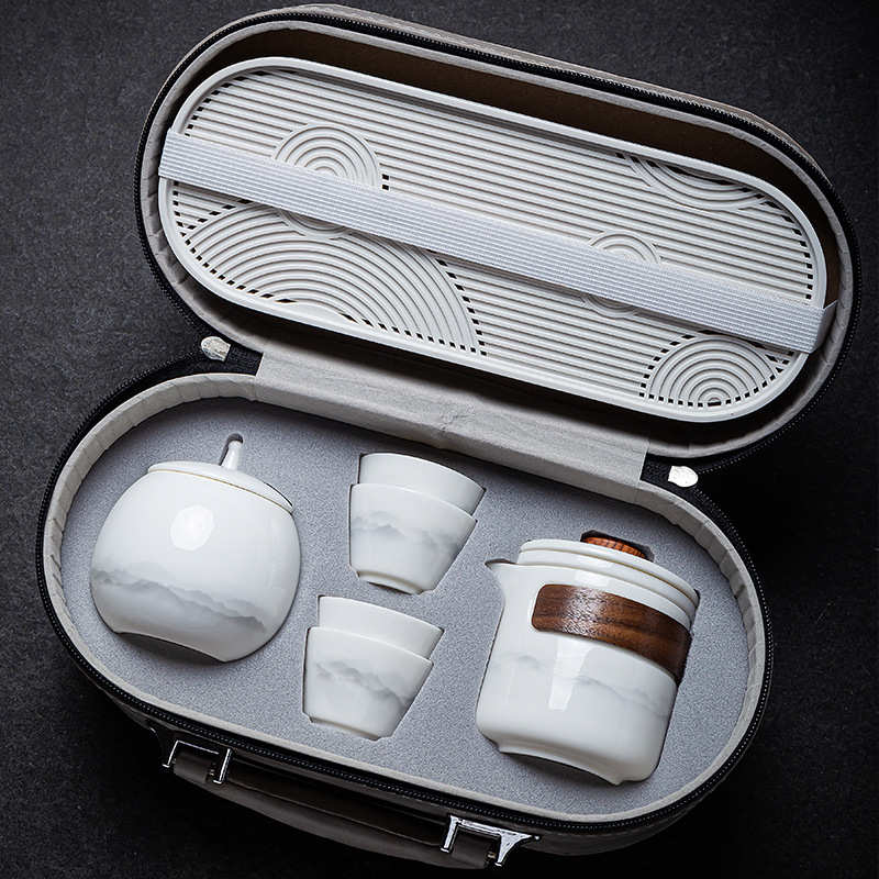 便携式旅行茶具套装2024新款户外功夫茶杯办公露营全套泡茶壶茶杯