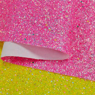 PU 直销1.2mm闪粉格利特面料 手袋革舞台装饰服装革皮革