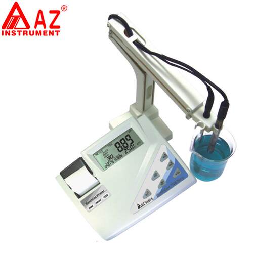 台湾衡欣AZ86555台式水质测试仪pH毫伏电导率TDS盐温度AZ86505
