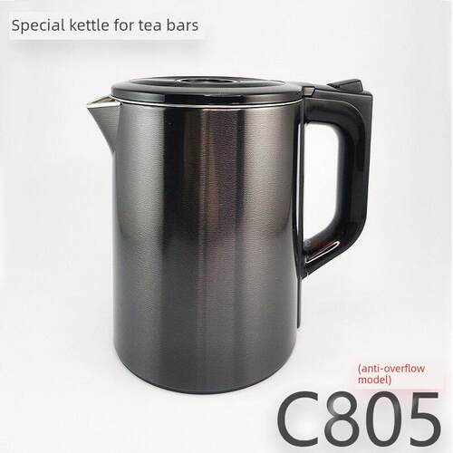 茶吧机烧水壶C805检水防溢水加热壶不锈钢双层防烫快速泡茶开水壶