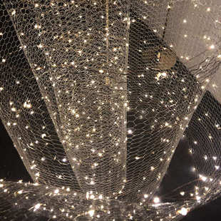 婚变礼堂网吊顶带背景舞台造型灯艺发光装饰装饰铁百铁丝网发光