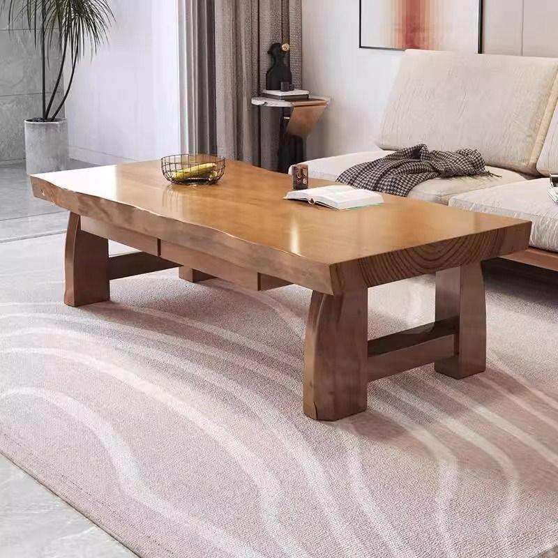 简约客厅实木茶几餐桌两用茶桌家用原木小户型大板茶台吃饭厂