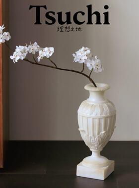 艺术感花瓶法式中古风摆件小众设计感玄关客厅插花装饰花器复古风
