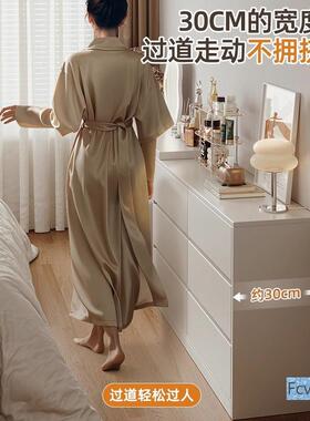 百洛极窄边置物现代床尾梳妆台超薄3一体收纳斗简D100HD10约柜卧