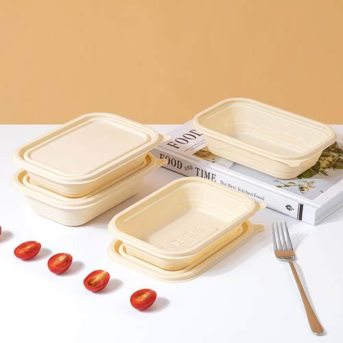 一次性沙拉盒玉米淀粉可降解餐盒轻食外卖打包盒快餐便当饭盒
